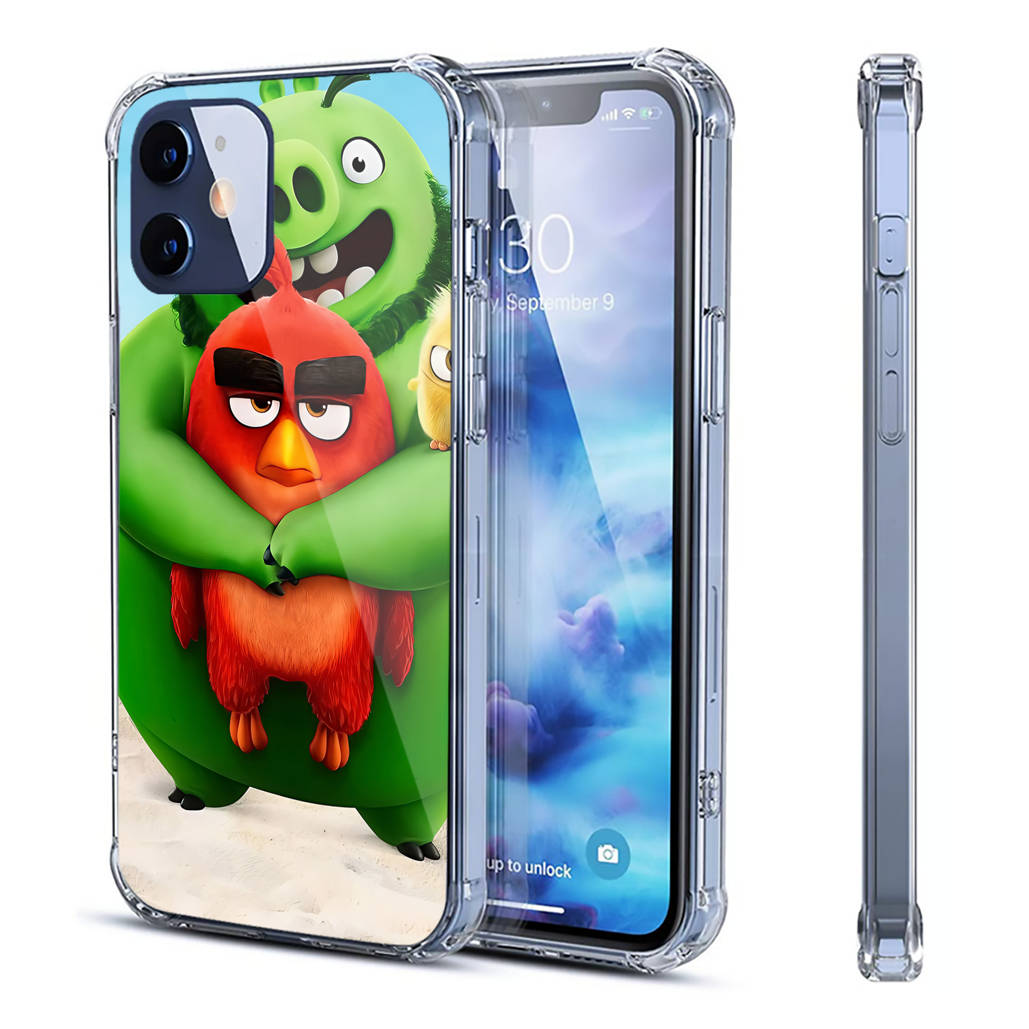 （画像用） Angry Birds アングリーバード 【iPhone 12シリーズ対応】透明スマホケース（クリアソフトケース）
